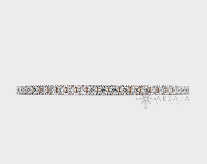 2 Carat Lab Grown Diamond Tennis Bracelet in 14K White Gold