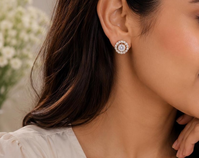 1.60 CT Lab Grown Diamond Convertible Stud Earrings | DEF VVS Drop Dangle Earrings |