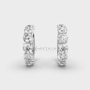Diamond Huggies, 2 Carat Lab Grown Diamond Huggies, Diamond Huggie Earrings, 2 Carat Diamond Huggie Earrings, Diamond Hoops.