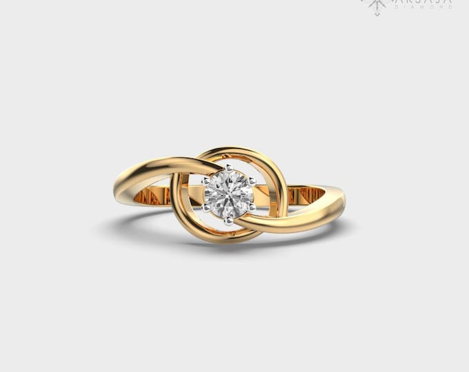 Lab Grown Diamond Starburst Ring | 14K Gold Celestial Wedding Band | Anniversary Gift