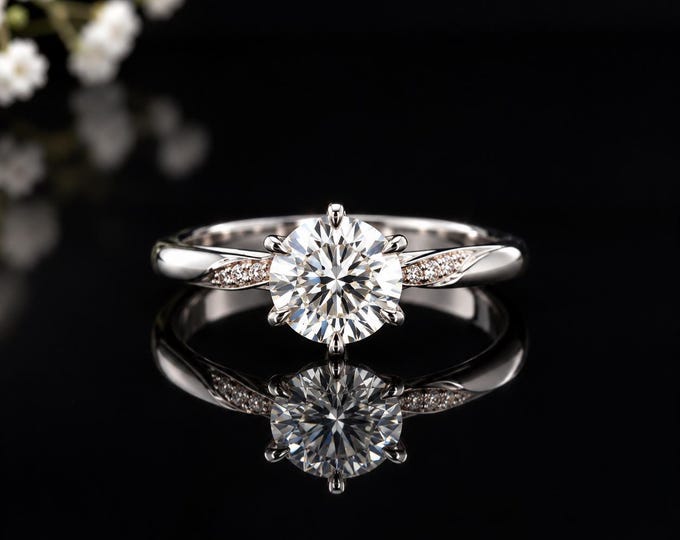 IGI Certified 1.00 CT Round Lab Diamond Engagement Ring |  Wedding Ring /Anniversary Gift