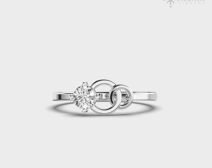 14K White Gold Lab Grown Diamond Ring | Pave Wedding Band, Bridal Jewelry