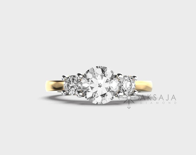 0.60 Carat Lab Grown Diamond Engagement Ring in 14K Yellow Gold