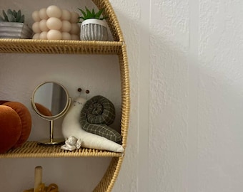 Wicker Wall Shelf, Stylish and Functional Wall Decor, Perfect for Displaying Plants, Books, Accessories, Rustic Home Accent,  Perfect Gift