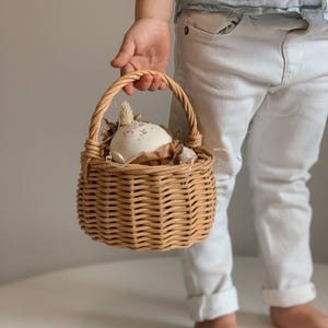 Handmade Wicker Easter Basket: Rustic Spring Holiday Decoration