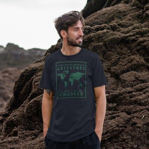 Inherit The Earth - Männer T-Shirt, Natur, Nachhaltigkeit, Frieden, Ozean, Wälder, Flüsse, Berge, Täler, retten die Erde
