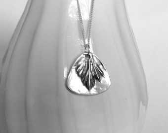 Fine Silver Leaf Pendant - READY TO SHIP!