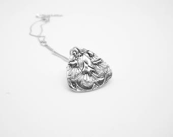 Gingko Pendant,  Fine Silver Jewelry, Handmade, Nature Inspired - READY TO SHIP!