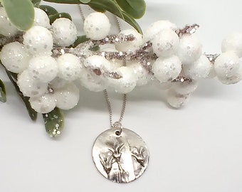 A Little Bit of Nature - Wild Flower Necklace - Fine Silver (99.9)