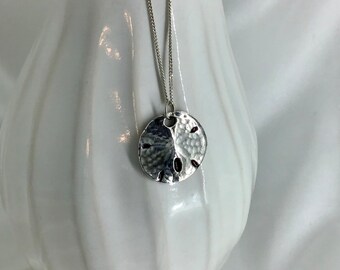 Sand Dollar Necklace, Fine Silver - "A Dollar You Will Want to Keep Forever" Handcrafted