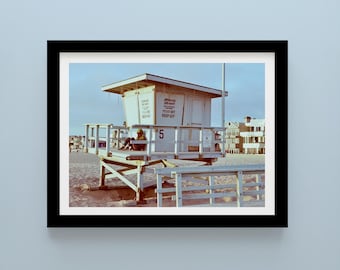 Hermosa Beach Lifeguard Tower Print: California Coastal Photography