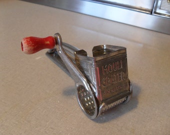 Vintage Mouli Grater, Aluminum Cheese Grater, Ricer, Grinder Made in France. Farmhouse country kitchen