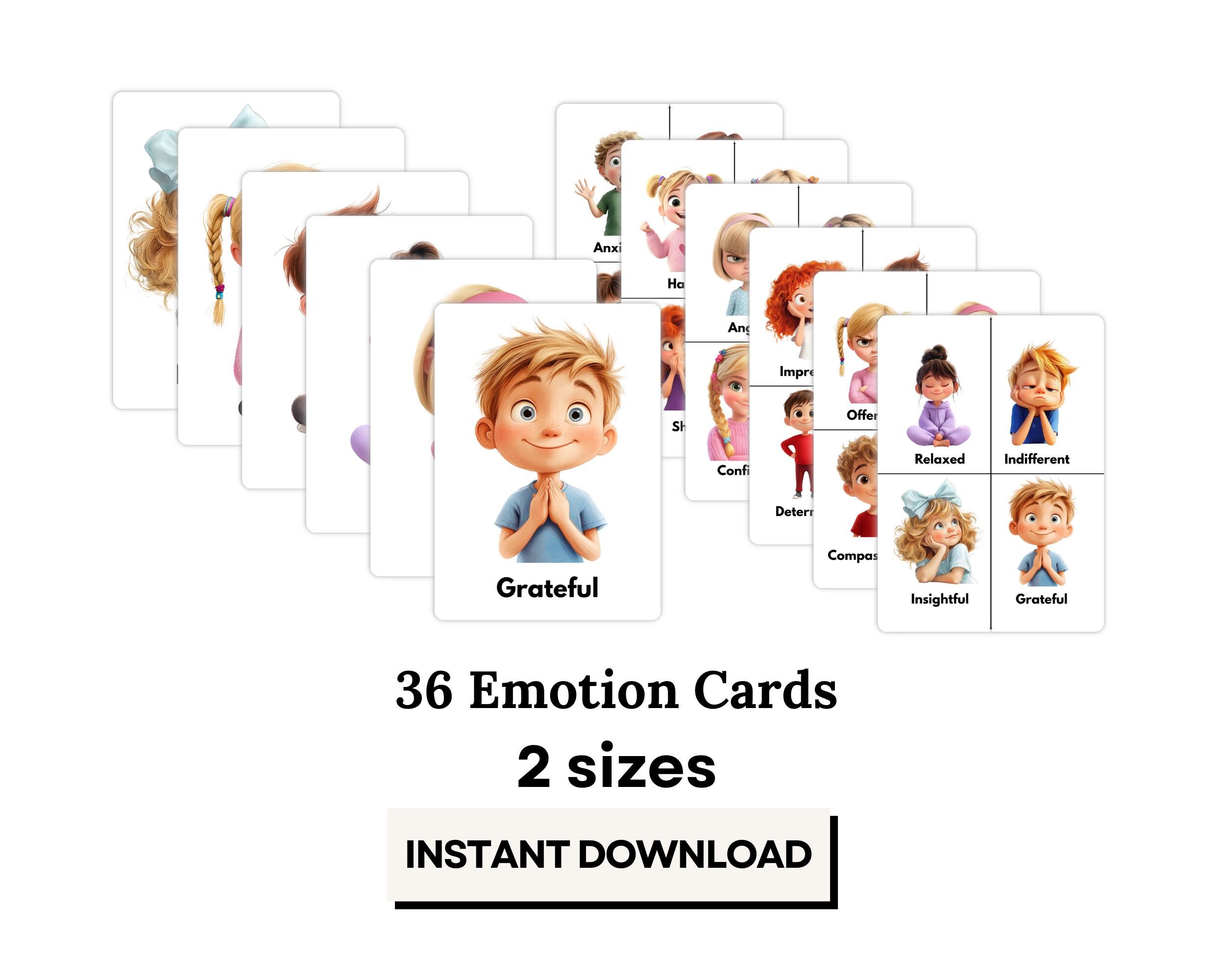 Printable Emotion Cards for Kids | Social Emotional Learning Flashcards ...