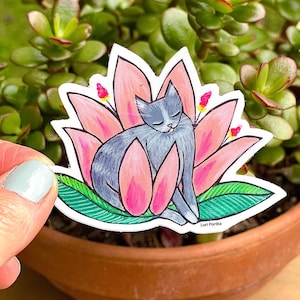 Gray Cat Sticker