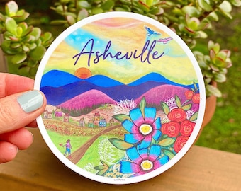 Pegatina de Blue Ridge Mountains Asheville
