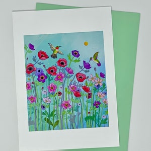NUEVA tarjeta de felicitación en blanco en el interior: Good Morning Garden