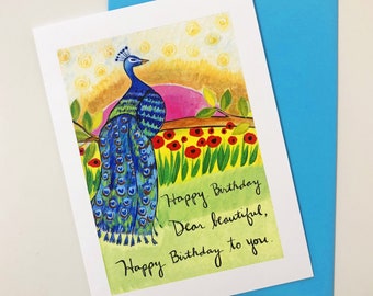 Greeting Card : Happy Birthday, Dear Beautiful