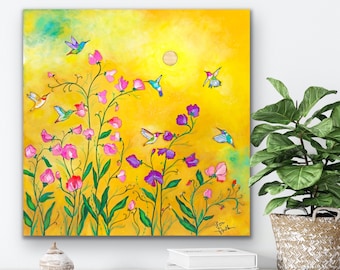 Gallery Wrapped Giclée Canvas Print : Golden Solstice - Size 24 x 24