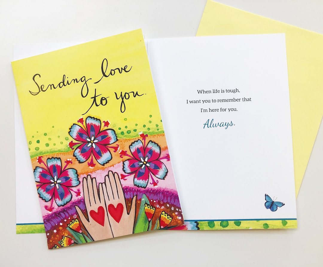Greeting Card : Sending Love - Etsy
