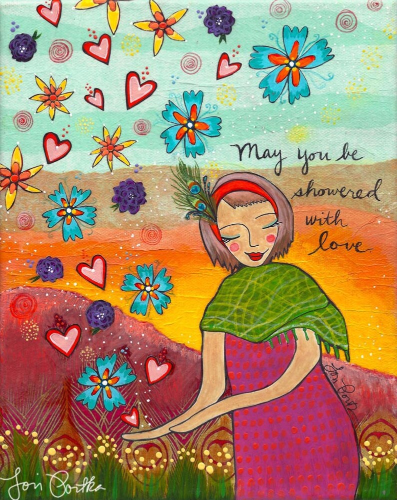 Flat Print Showered With Love 8x10 Etsy