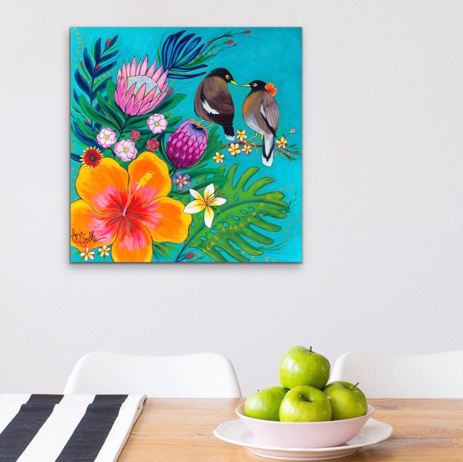 Gallery Wrapped Giclée Canvas Print Island Myna Birds size Etsy