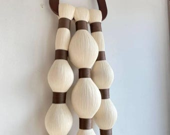 Macrame Wall Hanging , Modern Fiber Art, Neutral Home Decor, Large Tassel Tapestry