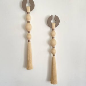 35-Inch Macrame Tapestry Set of 2 | Modern Macrame Wall Hanging | Scandinavian Decor | Boho Woven Wall Art | Large Fiber Art