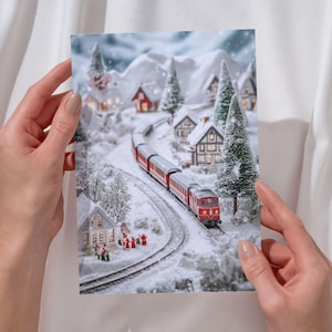 20 Weihnachtspostkarten, 6 druckbare Winter-Postkarten-Digital-Download, moderne Postkarten im skandinavischen Stil Weihnachtspostkarten-Set