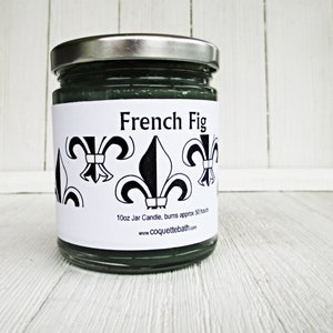 French Fig Candle, 6oz tin or 9oz jar, strongly scented traditional wax candle, fruit jar candle, housewarming, aromatherapy relax gift
