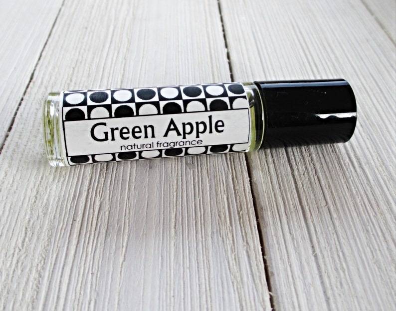 Green Apple Perfume, Choice of 1/3oz roll on or 4oz spray, Crisp fruity fragrance, concentrated natural body fragrance image 3