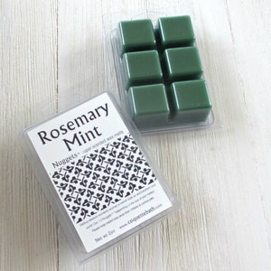 Rosemary Mint wax melts, Choose size, Strongly scented wax melts, Herbal scented wax, Nuggets, fresh home fragrance, no burn scent image 1