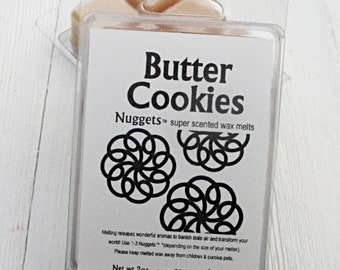 Butter Cookies wax melts, Choice of size, sweet bakery fragrance, smells like cookies, super scented traditional wax