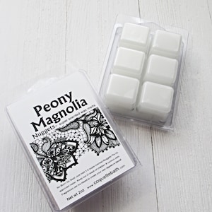 Peony Magnolia Wax Melts, Nuggets, Pick size, strongly scented wax, NEW, fun floral medley scent image 1