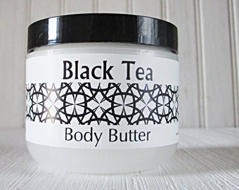Body Butter, Black Tea, 4.5oz jar, Moisture rich thick body cream, small batch, makes skin feel wonderful, warm and mellow, perfect for all