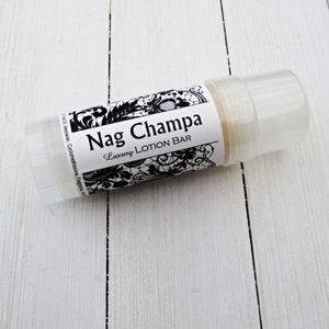 Nag Champa Lotion Bar, Shea and cocoa butter Solid lotion stick, lotion bar, plumeria musk spice scent, intense moisturizing formula, travel image 4