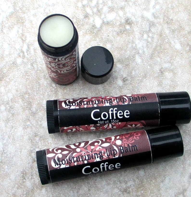 Coffee flavored Lip Balm creamy handmade moisturizing lip Etsy