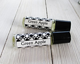 Green Apple Perfume, Choice of 1/3oz roll on or 4oz spray, Crisp fruity fragrance, concentrated natural body fragrance