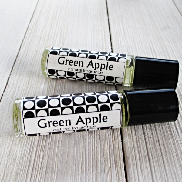 Green Apple Perfume, Choice of 1/3oz roll on or 4oz spray, Crisp fruity fragrance, concentrated natural body fragrance
