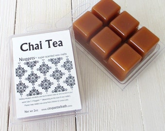 Chai Tea wax melts, Choice of size, Strong fragrance wax tarts, rich warm spicy fragrance, cozy home scent, perfect gift idea, too