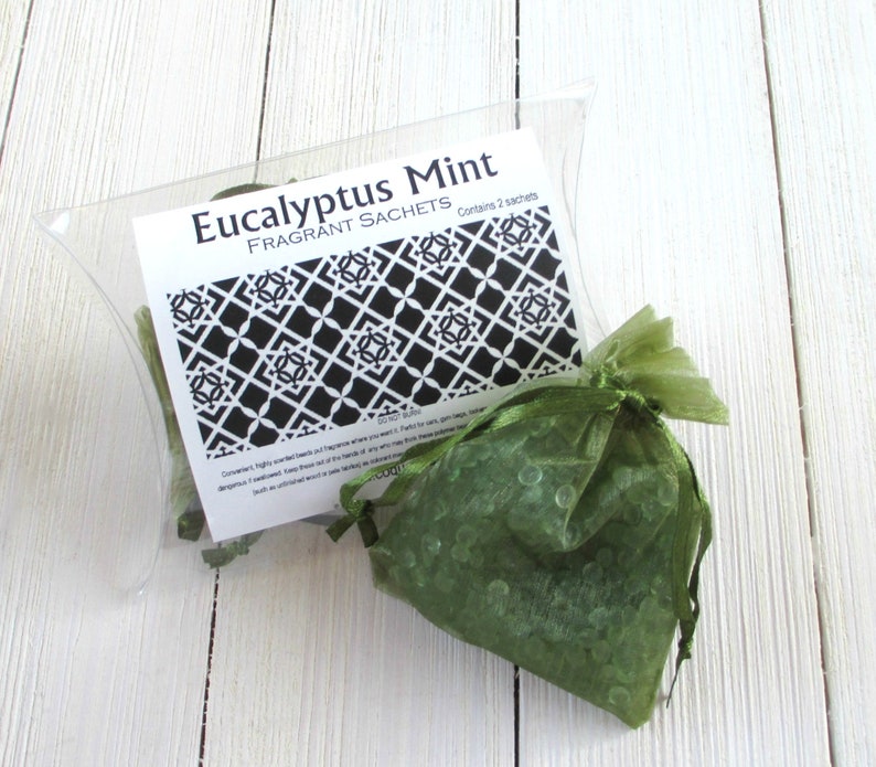 Eucalyptus Mint Sachets Aroma beads set of 2 highly Etsy