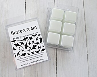Buttercream wax melts, Strong paraffin wax tarts, no burn home scent, classic foodie fragrance, sweet vanilla wax melts