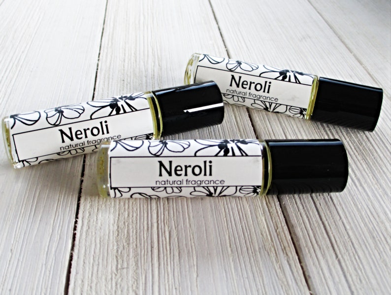 Neroli perfume, choice of 1/3oz roll on or 4oz spray, classic sweet floral, concentrated formula, orange blossom image 5