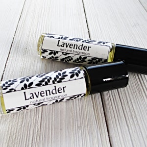 Lavender perfume, 1/3oz roll on, relaxing herbal scent, apothecary lavender scent, handcrafted concentrated perfume, made in Texas