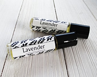 Lavender Roll On Perfume, Relaxing Herbal Scent, Handcrafted