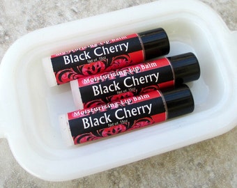 SALE Black Cherry Lip balm, moisturizing and creamy, fruit flavored, shea