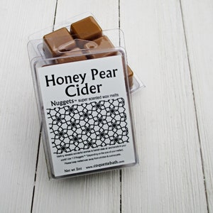 Honey Pear Cider Wax Melts, Choice of size, Strongly fragranced wax tarts, refreshing fruity fragrance