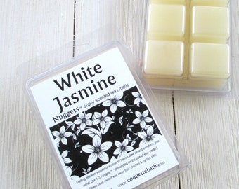 White Jasmine Wax Melts, Choice of size, Spring time floral, long lasting fragrance, strong wax melts, white jasmine home fragrance