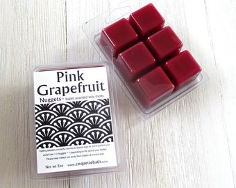 Pink Grapefruit wax melts, Choose size, Strongly scented wax melts, zingy citrus fragrance for your home or office