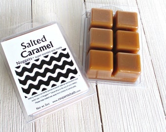 Salted Caramel wax melts, Choice of size, Strong paraffin wax tarts, Candy scented wax for home fragrance, sweet fragrance