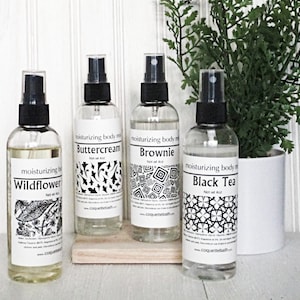 Foodie Perfume Spray, 4oz size, Choose scent, light refreshing no alcohol formula, Butter Cookie, Black Tea, Brownie, sweet scents